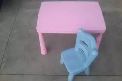 Ikea Pink Table And Little Tikes Blue Chair Toys Indoor