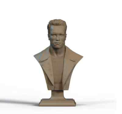 TERMINATOR BUST ARNOLD SCHWARZENEGGER 6 INCHES TALL UNPAINTED RESIN MODEL KIT US