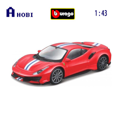 Bburago 1:43 Scale Race Play Ferrari 488 Pista Diecast Model Car