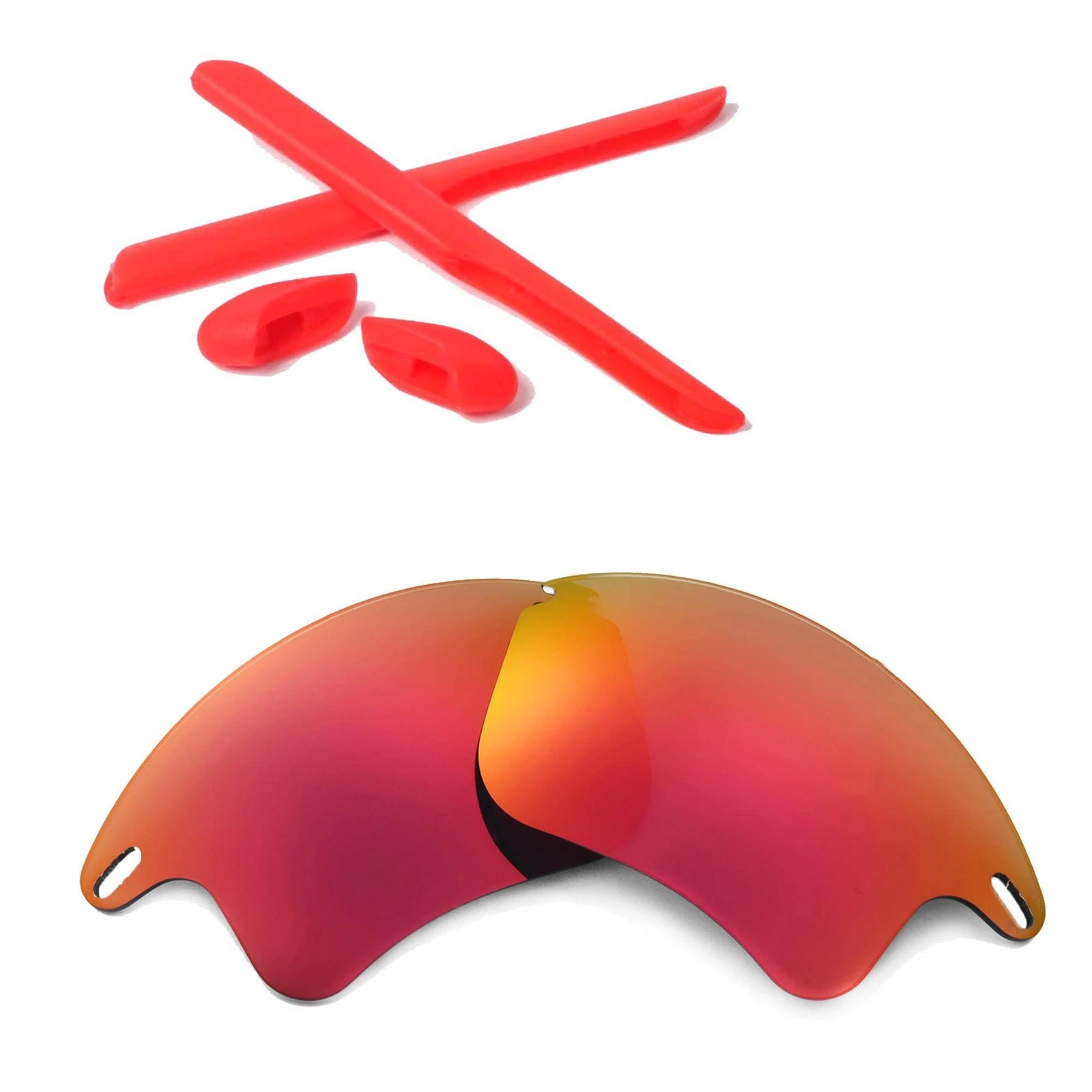 Walleva Fire Red Polarized Lenses And Red Rubber Kit For Oakley Fast Jacket XL
Opens in a new window