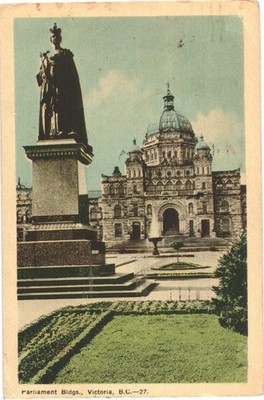 Peco Co Victoria BC Parliament Buildings & Statue Posted Jul 18 Canada