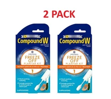 2 Compound W Freeze Off Plantar Wart Remover Kit, 8 Applications EXP 01/26