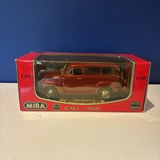 1:18 Scale MIRA 1950 GMC Chevrolet Carryall Suburban Model Car Red In Box