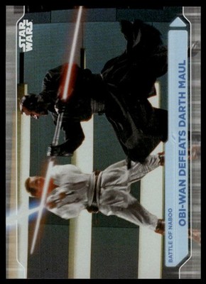 2021 Topps Star Wars: Battle Plans Obi-Wan Defeats Darth Maul #10 Foilboard