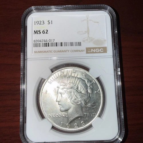 1923 $1 Peace Silver Dollar NGC MS-62 - Silver - US Coin