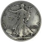 1943 Walking Liberty Half Dollar ½ Dollar 0.900 Silver - VF