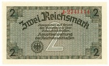 2 REICHSMARK OCCUPAZIONE TEDESCA ITALIA REICHSKREDITKASSEN 1943 FDS