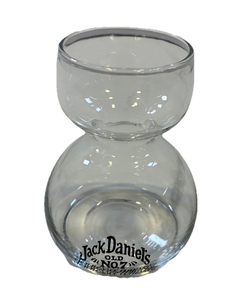 Jack Daniels Old No 7 Vintage Whiskey Double Bubble Nosing Shot Tasting Glass-image