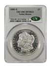 1885-O MORGAN DOLLAR CACG UNC DETAILS TOOLED, OBVERSE CAC