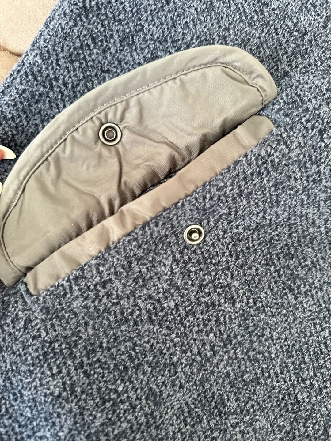 Woolrich Mens Fleece Vest Size XL Indigo Blue Heather Sherpa Collar 18408 image 12