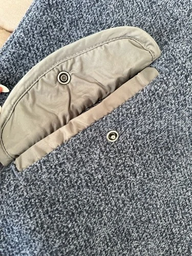 Woolrich Mens Fleece Vest Size XL Indigo Blue Heather Sherpa Collar 18408 image 12