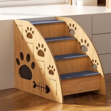 4 Steps Pet Ramp Wooden Dog