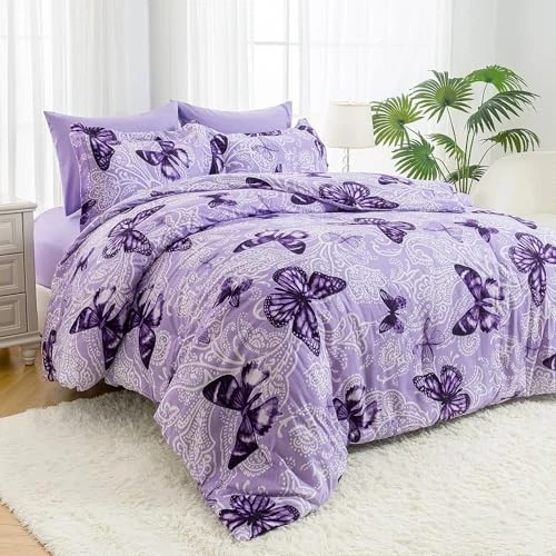  Легкое одеяло из микрофибры размер 3 штуки полный/королева пейсли бабочка - Изображение 2 из 4