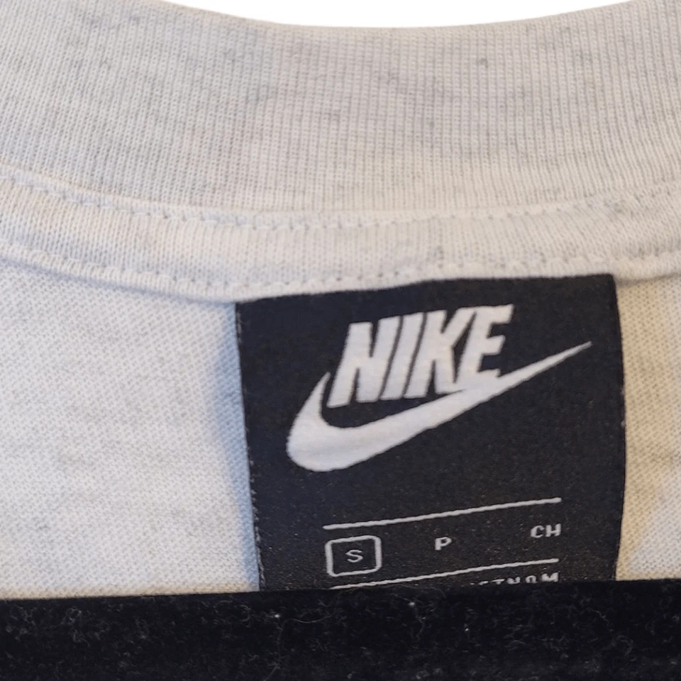 Camiseta para mujer Nike gris claro de algodón orgánico manga larga talla S Foto 3 de 4