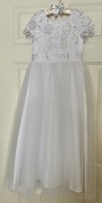 Girls White First Communion Dress Size 6