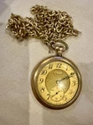 Waltham Antique Gold Filled Pocket Watch Working W/ Gold Chain