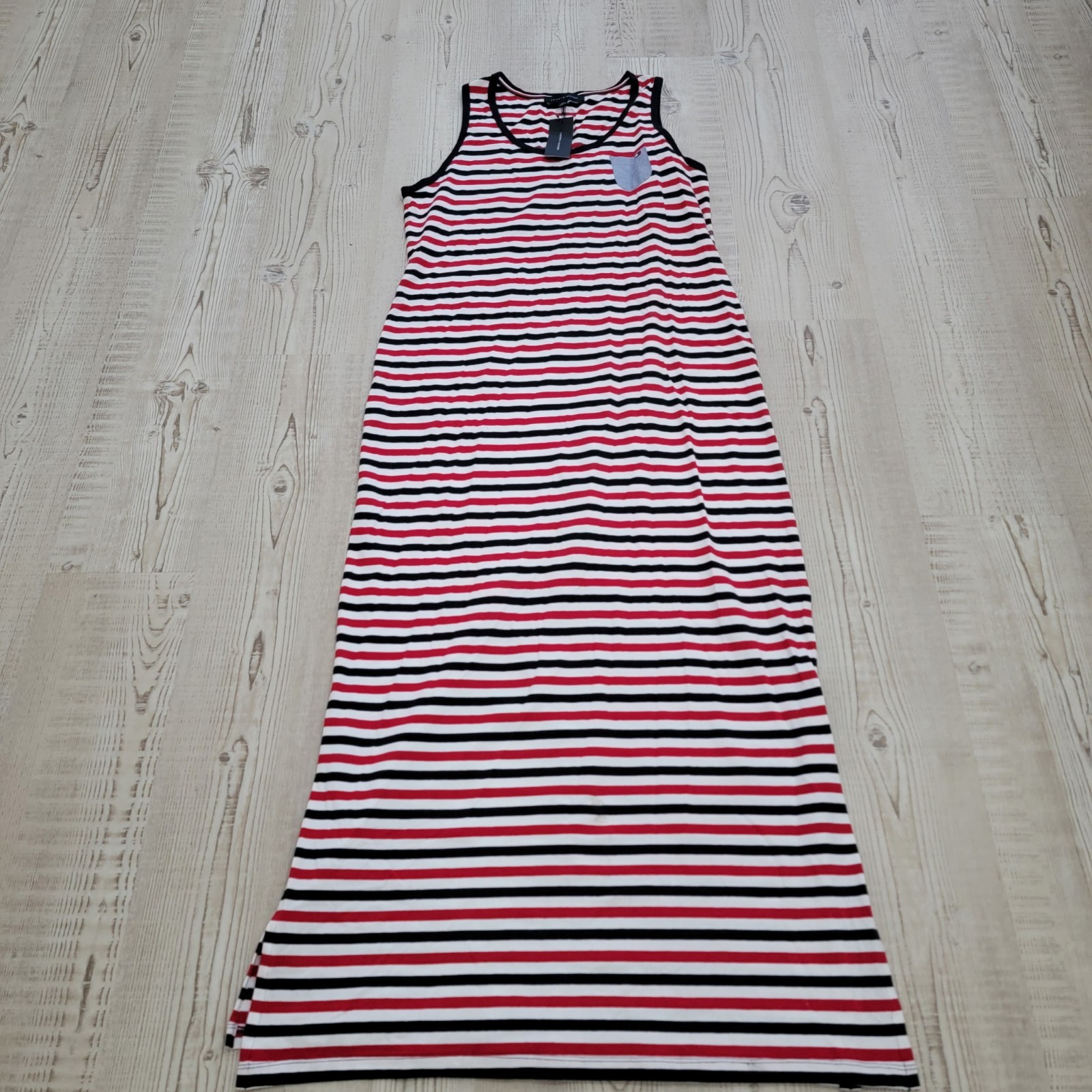 Tommy Hilfiger Striped Maxi Dress In Red, Blue And White