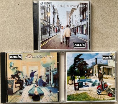 OASIS - Definitely Maybe BE HERE NOW What's The Story - JOB LOT 3 x ORIGINAL CDS