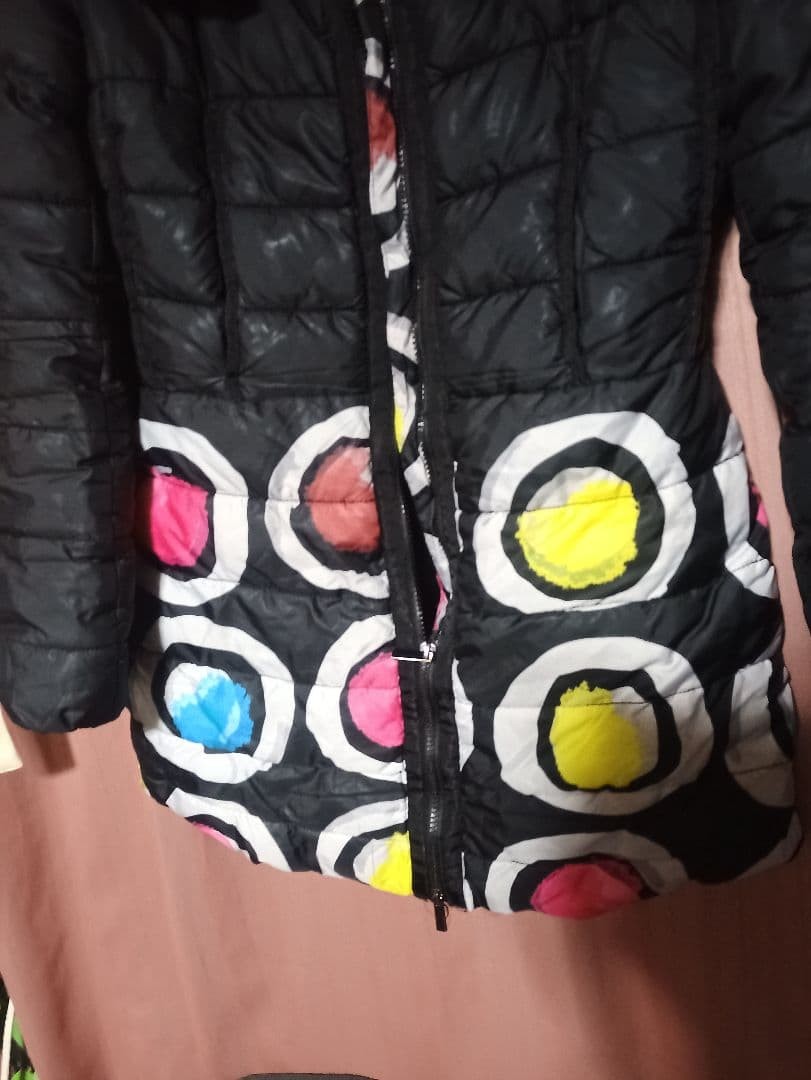 Desigual flashy patterned down jacket coat Y2K - image 2