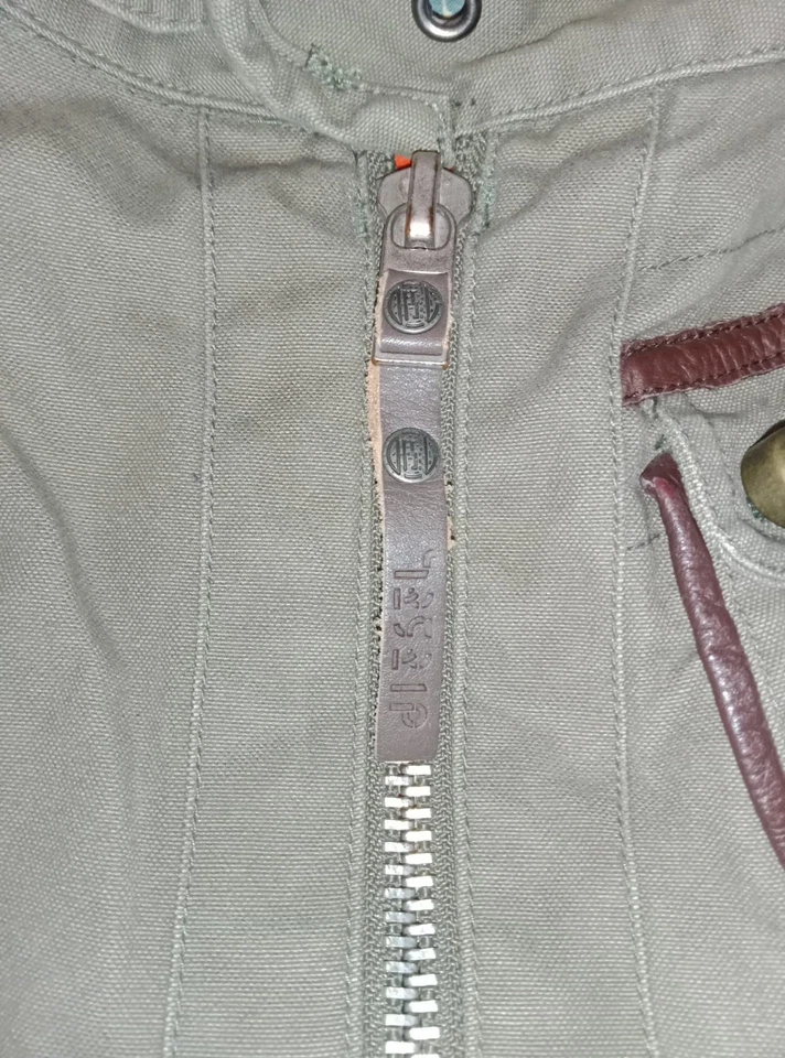 Vintage 90s Diesel Corset Style Cargo Fitted Denim Jacket Size L - Image 3 of 4