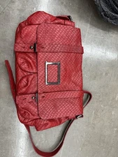 Marc by Marc Jacobs Red Werdie Snake-Effect Leather Messenger Bag