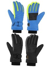 Pairs Kids Winter Snow Gloves Waterproof Windproof Warm 3-5 Years 2 Blue, Gray