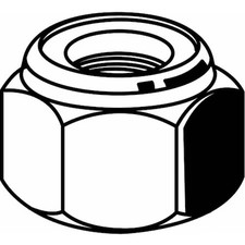 Zoro Select M12348.220.0001 Nylon Insert Lock Nut, M22-2.50, Steel, Class 8,,