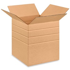 Pack of 25 Multi-Depth Corrugated Boxes 10 X 10 X 12 Inches