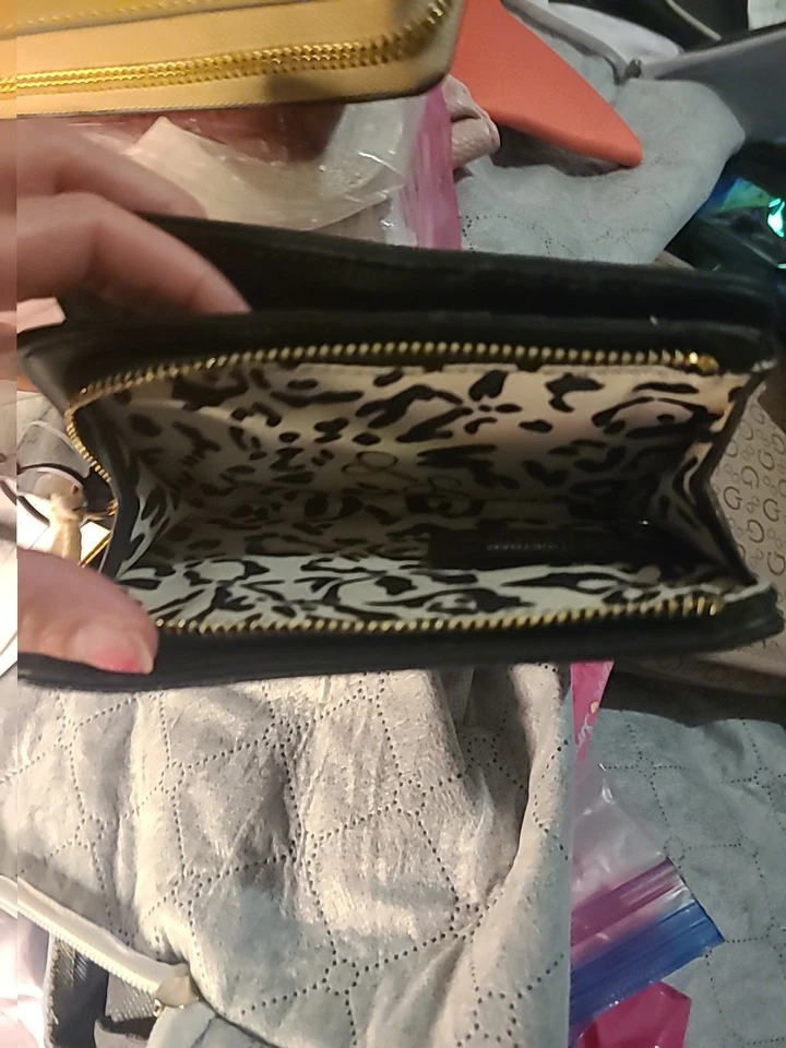 Женский бумажник Jessica Simpson черный искусственная кожа на кнопке/молнии - Изображение 3 из 4