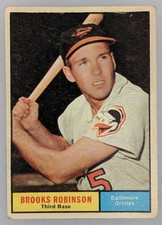 1961 Topps #10 Brooks Robinson HOF Baltimore Orioles Vintage Baseball Card