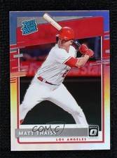 2020 Panini Donruss Optic Retail Carolina Blue & White Prizm Matt Thaiss #60 0w7