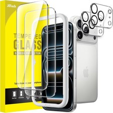 JETech 2-Pack Clear Screen Protectors for iPhone 17 Pro Max with Lens Shield