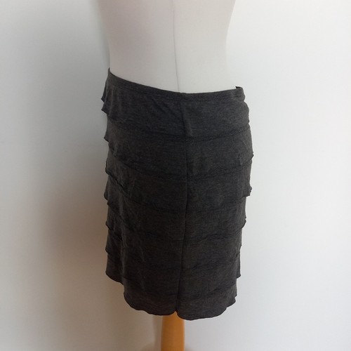Max Studio M UK 12 grau Jersey Stufen kurzer Rock Freizeit Pull On - Bild 2 von 5