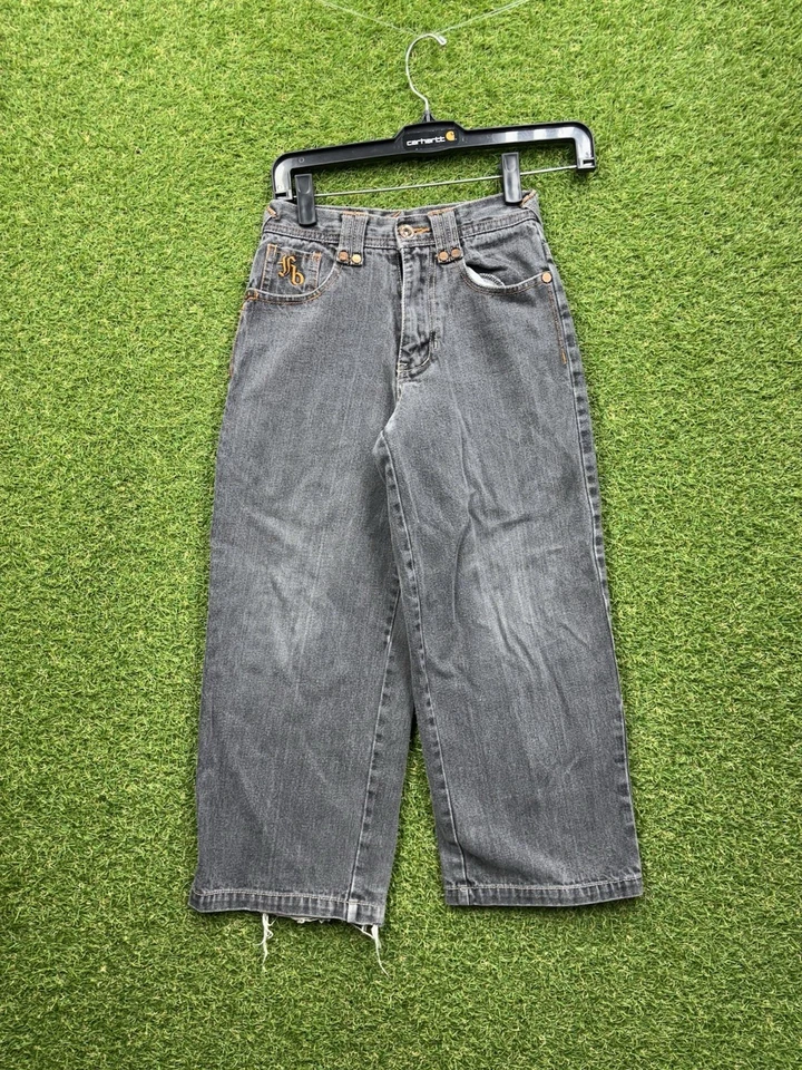 Jeans FUBU Niños 4 Azul Bordado Y2K Vintage Denim Suelto 22x15 Sueltos JNCO Foto 2 de 4