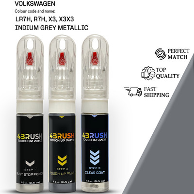 for VOLKSWAGEN VW LR7H R7H X3 X3X3 INDIUM GREY METALLIC Touch Up Paint Kit Set