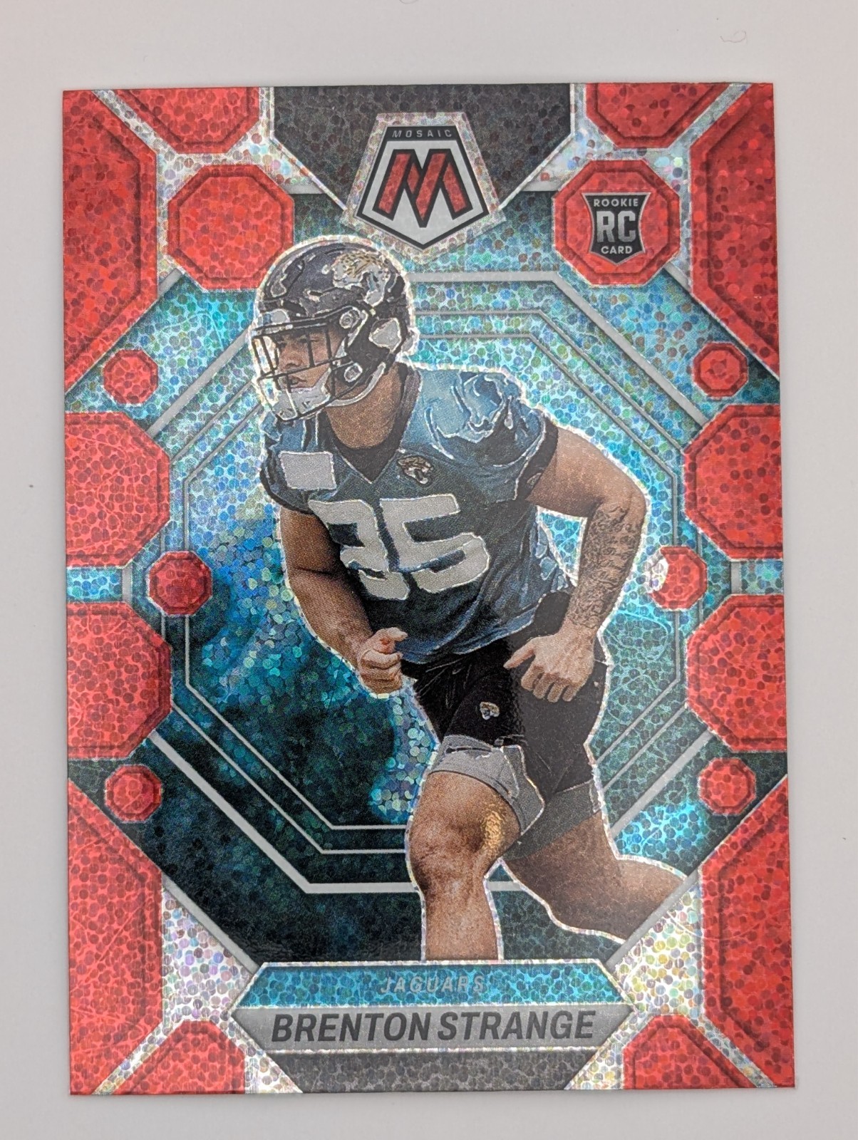 2023 Panini Mosaic Red Sparkle #286 Brenton Strange RC