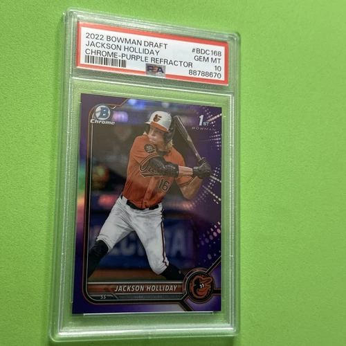 2022 Bowman Draft 1st Chrome Jackson Holliday Purple Refractor /250 PSA 10 💎 