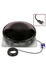 Master Flow 1050 CFM Black Galvanized EZ Cool PlugIn Power Roof Mount Attic Vent