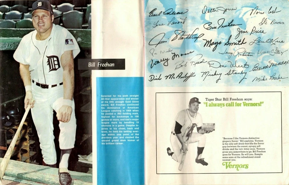 1970 Detroit Tigers Yearbook baseball Al Kaline, Norm Cash, Denny McLain FAIR - Image 4 of 4