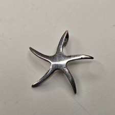 Starfish Pendant 1 inch 925 Sterling Silver Nautical Sea EUC Signed