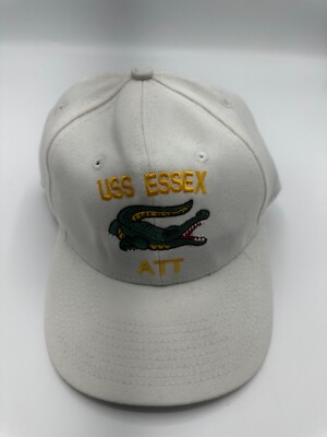 The Corps USS Essex ATT Logo White Baseball Cap Hat One Size