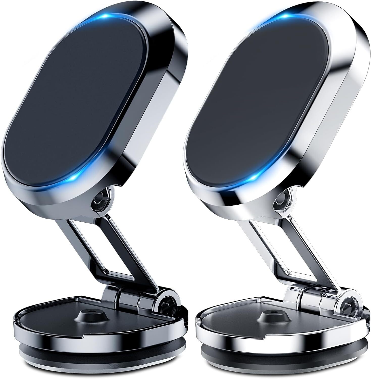 2 Pack Alloy Folding Magnetic Car Phone Holder Super Strong Magnet Magnetic