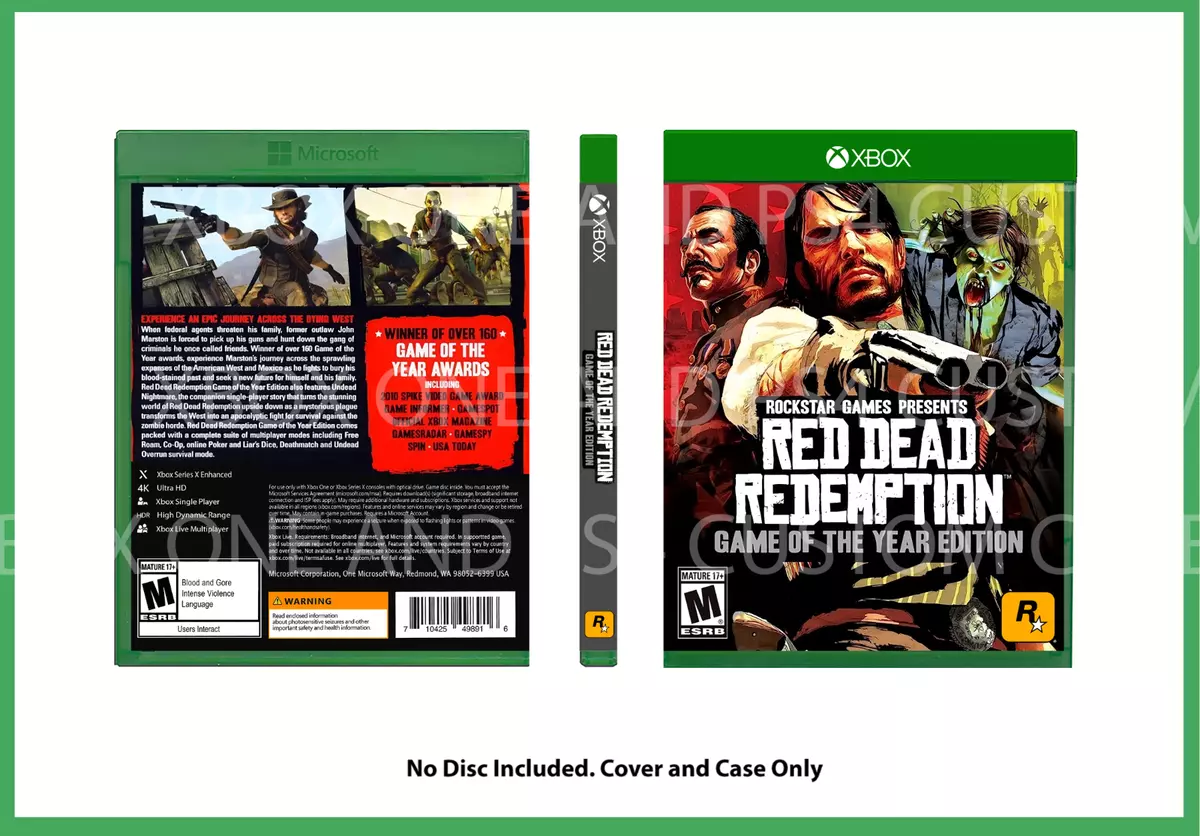 CUSTOM REPLACEMENT CASE NO DISC Red Dead Redemption 1 GOTY PS4 SEE  DESCRIPTION