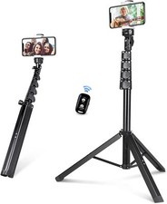 67" Selfie Stick  Phone Tripod, Aluminum Alloy Tripod with Phone Holder