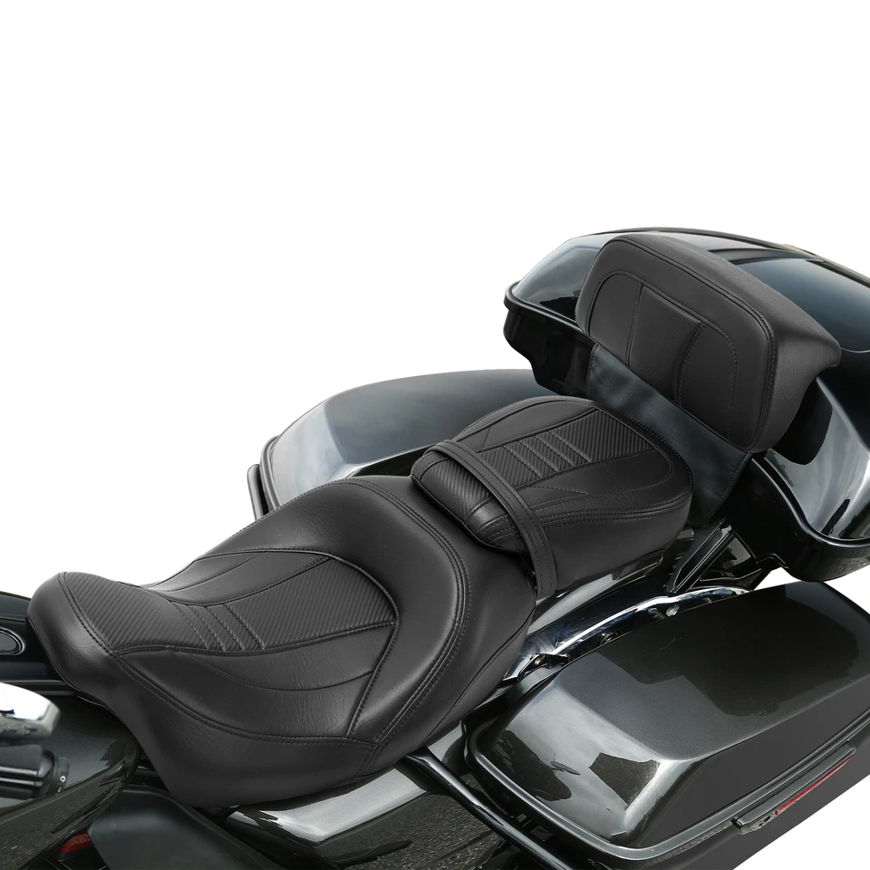 Asiento de conductor pasajero y respaldo trasero apto para Harley Touring Road Glide 14-23 22 Foto 4 de 4