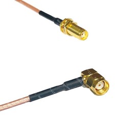 RG316 SMA Female Long to RP-SMA MALE ANGLE RF Cable Rapid-SHIP LOT