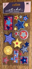 Sticko Puffy STARS Shapes Pattern Designs School Reward Card Scrapbook Stickers
