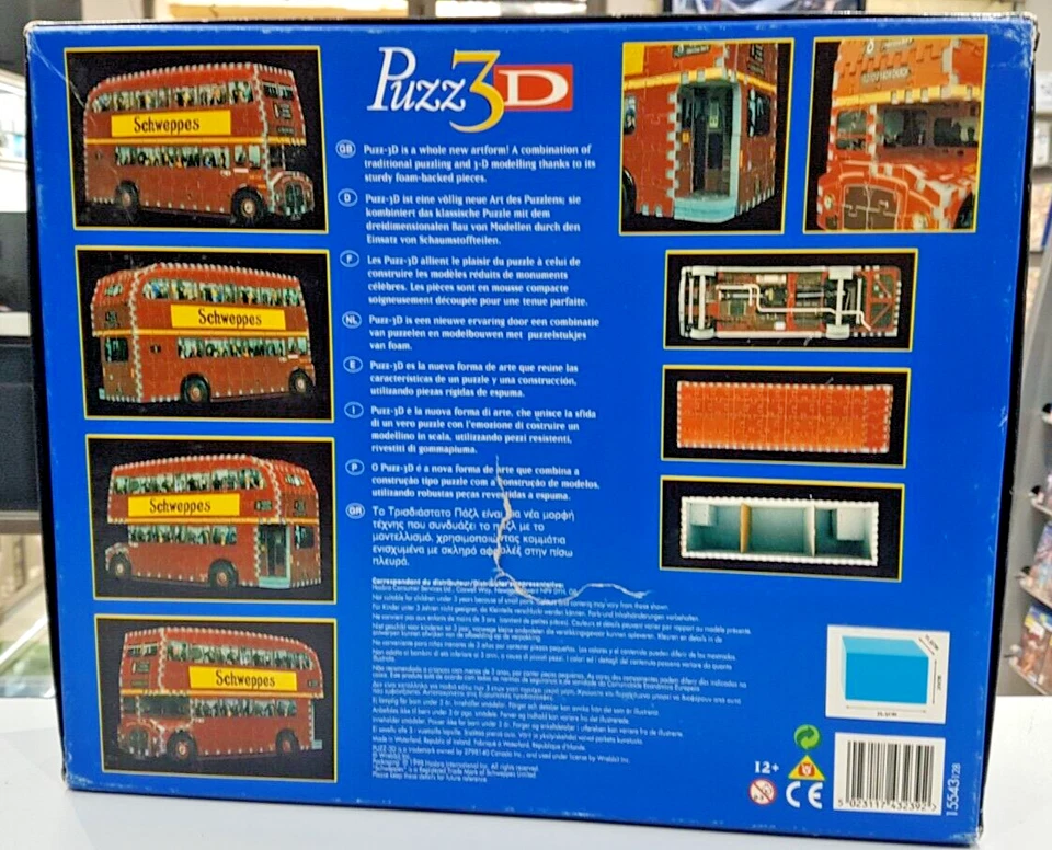PUZZLE 3D LONDON BUS LINEA PUZZ3D MB 387 PEZZI - Immagine 2 di 3