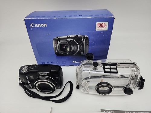 Canon PowerShot SX110 IS 9.0 MP Digital Camera Bundle- As Is For Parts In Box - Picture 3 of 14