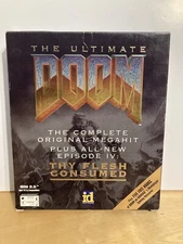 Ultimate Doom GT Interactive id Software Floppy Poster 1995 Big Box PC Complete